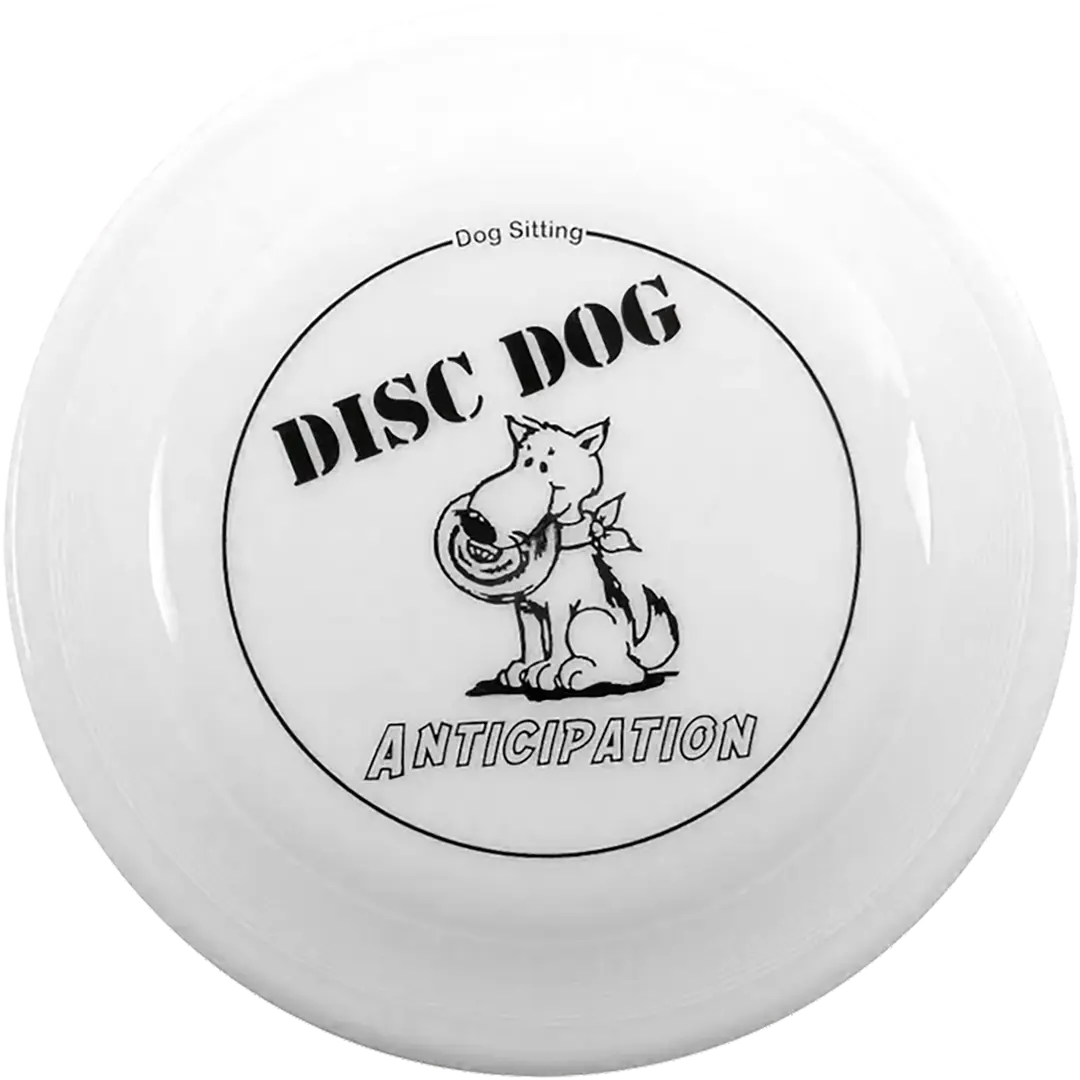 Dog Sitting Fastback Frisbee